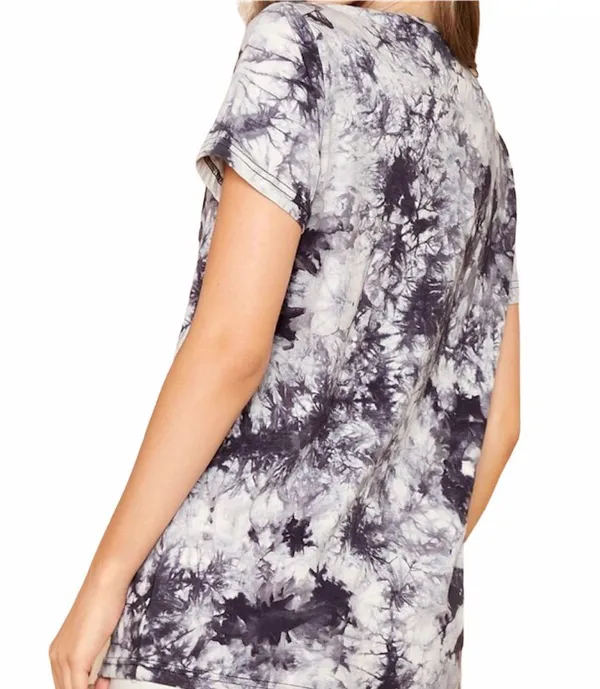 SheIn Ladder Neck Tie Dye Tee - Image 3