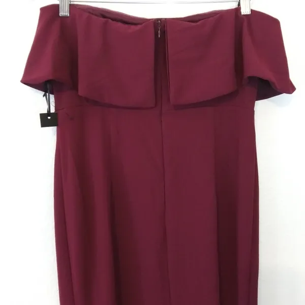 Lulu’s maxi formal gown fold over strapless thigh high slit side dress Size 10 - Image 8