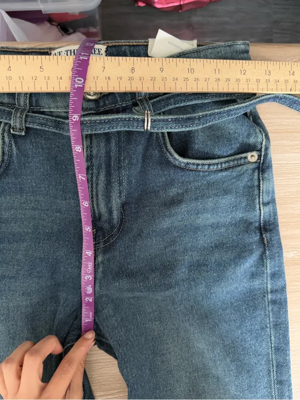 Free People 26 NEW Sabine Slim Straight Jeans Hibernate Stone Wash Rodeo Western - Image 7