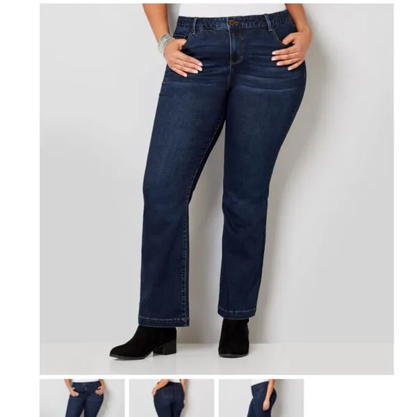 Avenue classic boot cut dark wash denim sized 14 tall - Image 2
