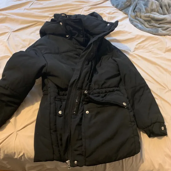 Black Zara hooded puffer jacket Size XS - Image 14