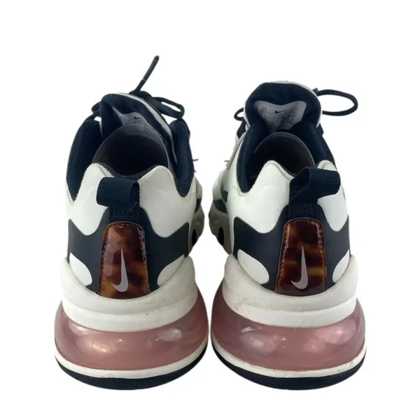 NIKE Air Max 270 React Women's White Black Low Top Athletic Sneakers Shoes 8.5 - Image 3