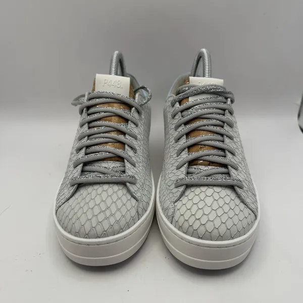 P448 Women's John Margot Sneaker Shoes Blue White‎ Cork Size EU 36 US Size 6-6.5 - Image 3
