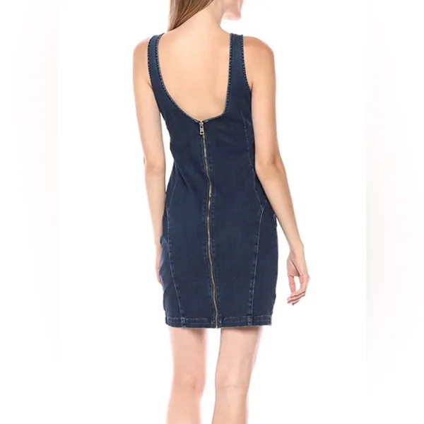 Guess Sofia Dark‎ Blue Denim Mini Dress Size M - Image 2