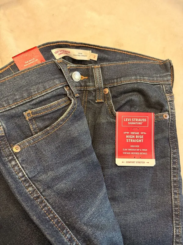 Levi Strauss Signature Vintage High Rise Straight Jeans Size 2 - Image 3