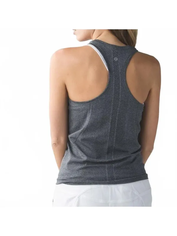 Lululemon Swiftly Tech Racerback Tank Top Heathered Gray Women's Size 4 - Image 2