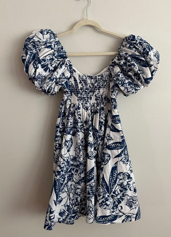 Abercrombie & Fitch Ruched Puff Sleeve Mini Dress - Image 12