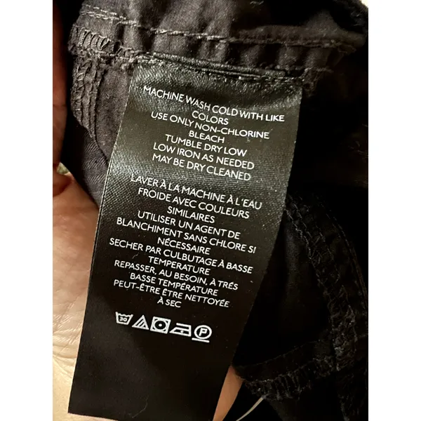Free People black cargo pants Size 4 100% cotton DR - Image 5