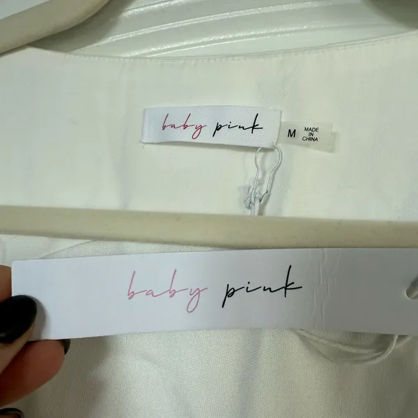 NWT The Lucy Ruffle Dress White Size M - Image 6