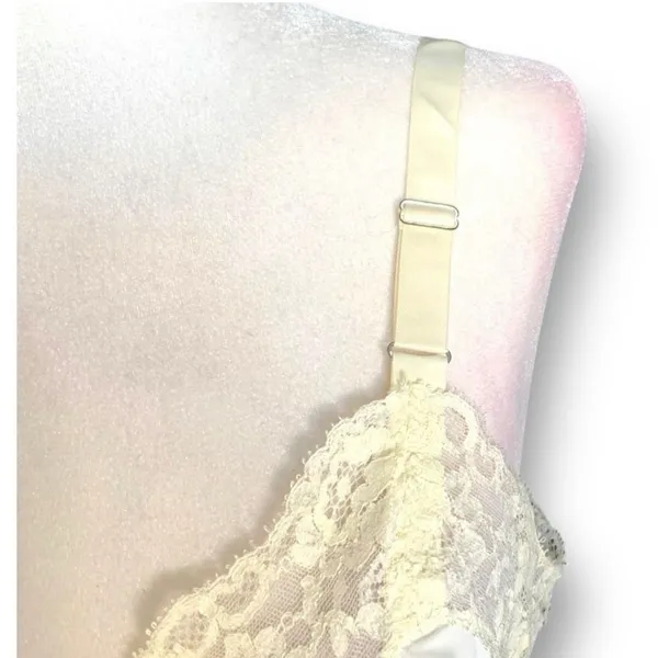 Vintage Lorraine Ivory Nylon Satin‎ Lace Slip Dress 34 Boudoir Bridal Romantic - Image 5