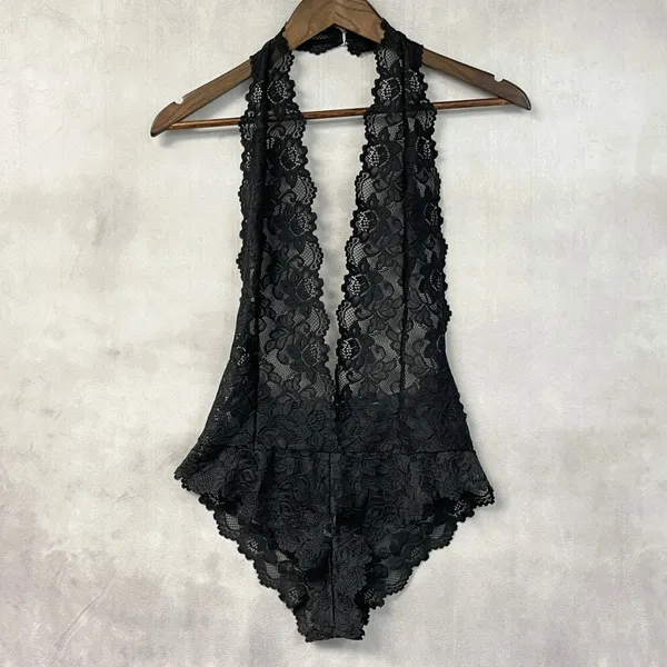 Adore Me Womens Lace Bodysuit Large Coquette Boudoir Romantic Goth Femme Fatale - Image 16