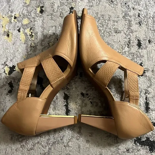 Nurture Pamina size 11 leather tan heels Tan - Image 3