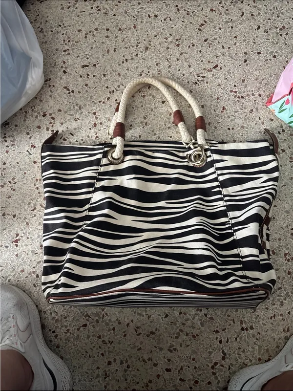 Michael Kors zebra stripe canvas tote - Image 7