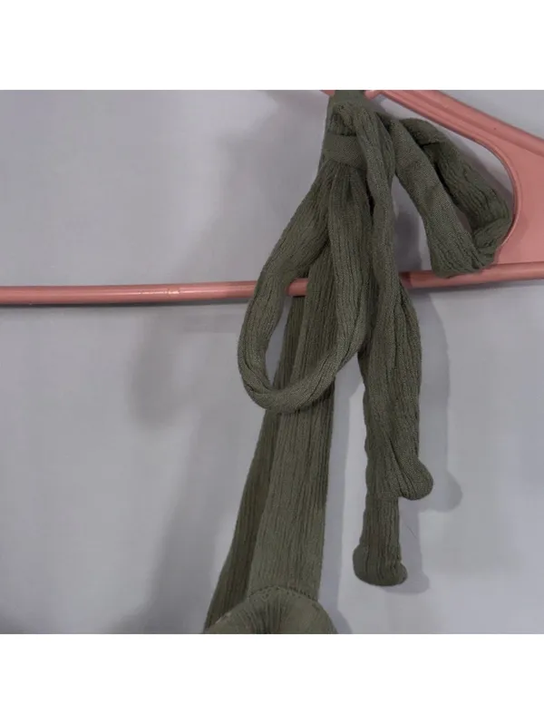HYFVE Sage Green Tie Strap Wide Leg Jumpsuit Women’s Medium - Image 5