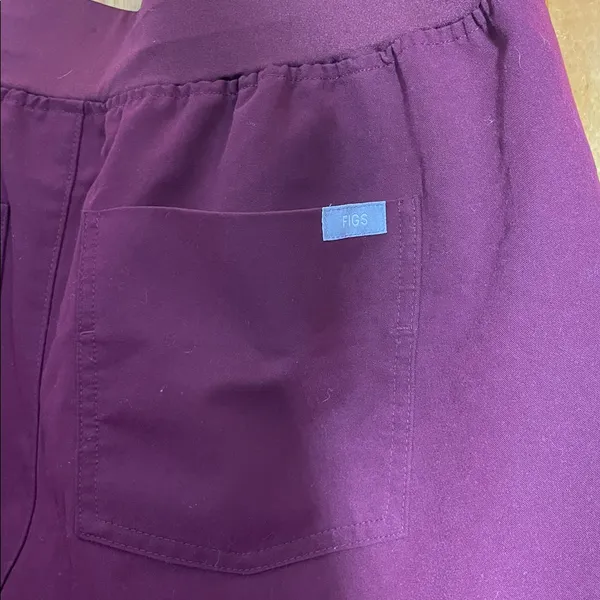 FIGS High Waisted Zamora Jogger Scrub Pants burgundy size large nurse scrubs pant - Image 8
