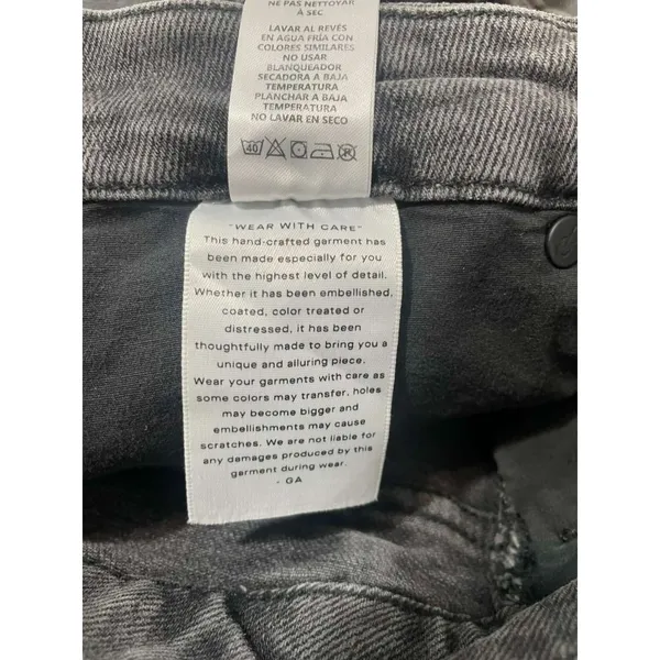 Good American Size 10 30 Jeans Distressed Denim - Image 10