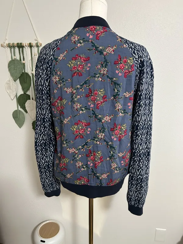 Free People Floral Bomber Jacquard Jacket - Image 6