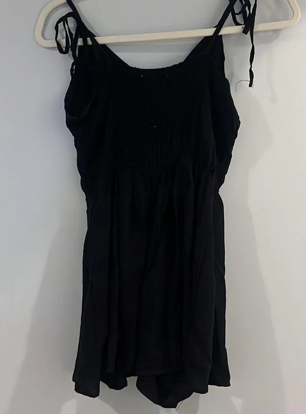 birch and stone size medium tie strap black romper - Image 3