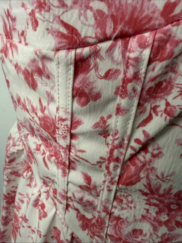 Altar'd State White Maxi Dress with Pink Floral Print - Image 8