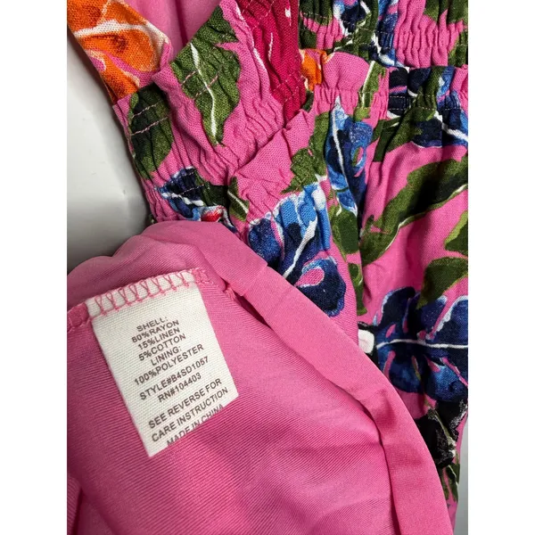NEW By the River Pink Tropical Floral Maxi Dress Size Medium - Image 6