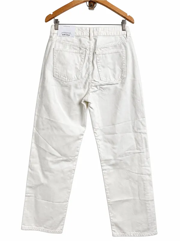 NWT & Other Stories Relaxed Tapered Jeans White Low Rise 28/30 - Image 5