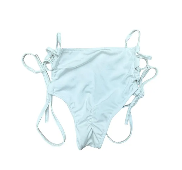 , x-small, white, lace-up scrunch bottoms - Image 2