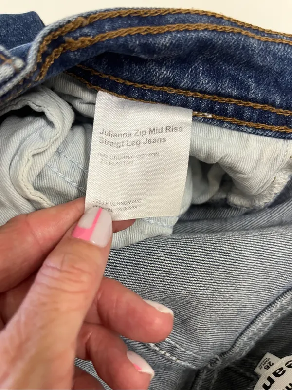 Reformation "Juliana zip Mid Rise Straight Jeans" size 26 - Image 4