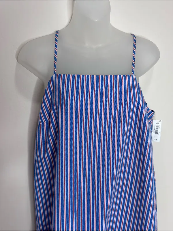 Old Navy Blue & White Striped Spaghetti Strap Mini Dress size small NWT - Image 2