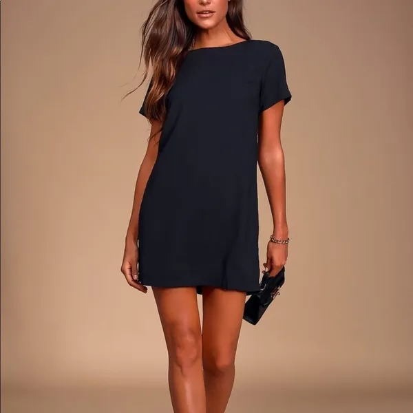 Lulus Shift and‎ Shout Shift Dress in Navy Blue Size Small - Image 8