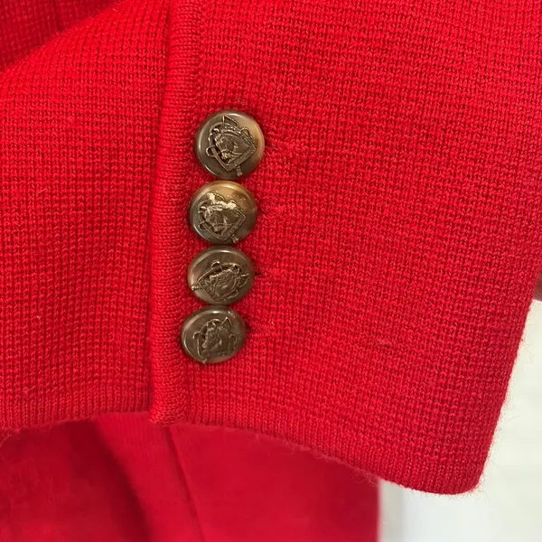 Lauren Ralph Lauren Red Merino Wool Coat Women's L - Image 5