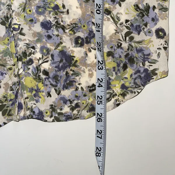 Maurices Cream Multicolor Ditsy Floral Print Ruffle Smock Blouse - Image 8