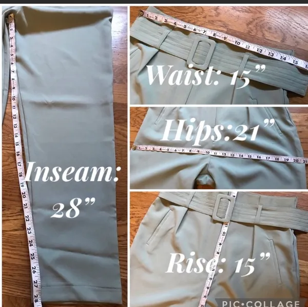 OVI High waist belted pocketed pants size M - Image 10