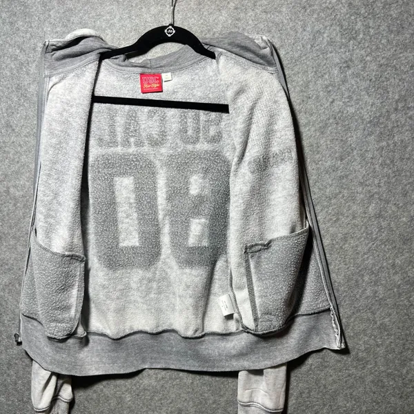 USC Her Style‎ Trojans Rhinestone Zip Up Hoodie Gray So Cal 80 Medium - Image 7