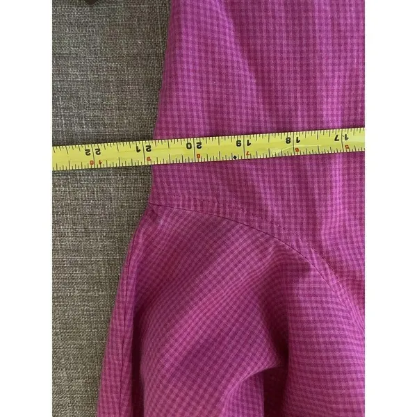 Wrangler Wrancher Womens Long Sleeve Shirt Pearl Snap Button Up Pink Medium - Image 7