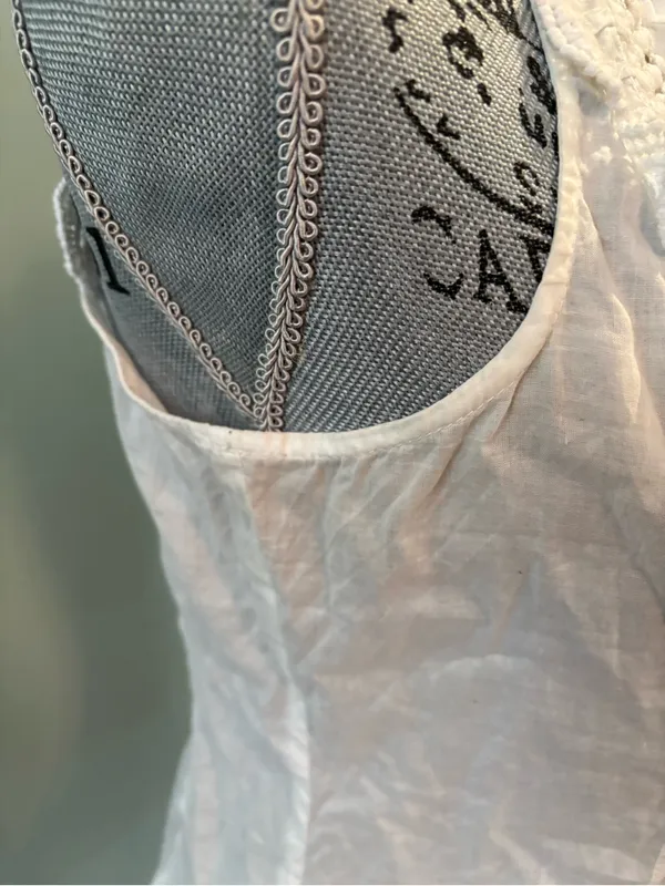 Express White Lace-Trim Button Front Camisole Blouse - Image 8
