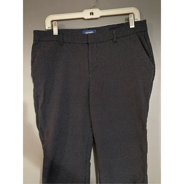 Old Navy Harper Black & White Polka Dot Ankle Dress Pants Size 10 - Image 4