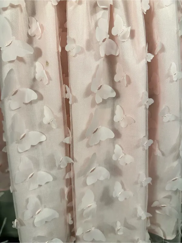 S389. Mabel x Petal & Pup Raelyn Pink Butterfly Appliqué Mini Dress Size Small - Image 4