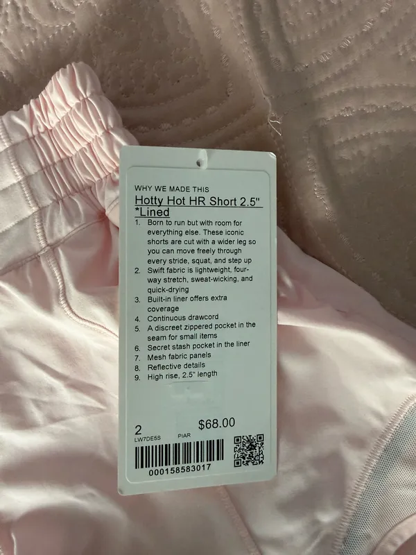 Hotty Lululemon Hot 2.5" High-Rise Shorts Strawberry Milkshake - Image 3