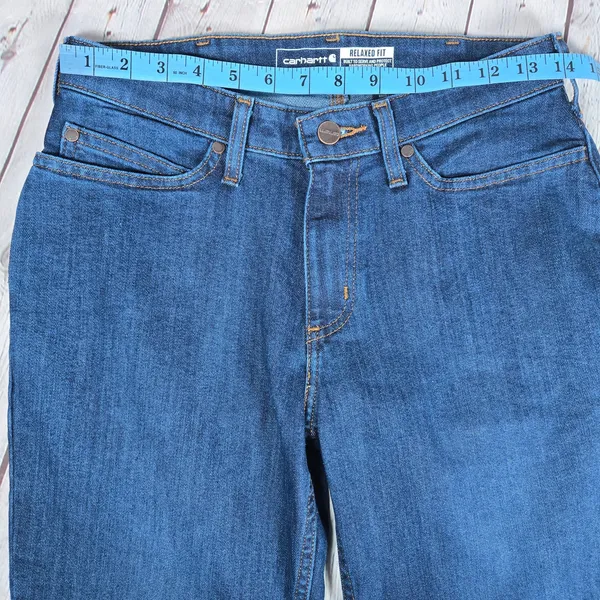 Carhartt BD5383W Relaxed Fit Womens Jeans Dark Wash Size 2‎ Regular - Image 9