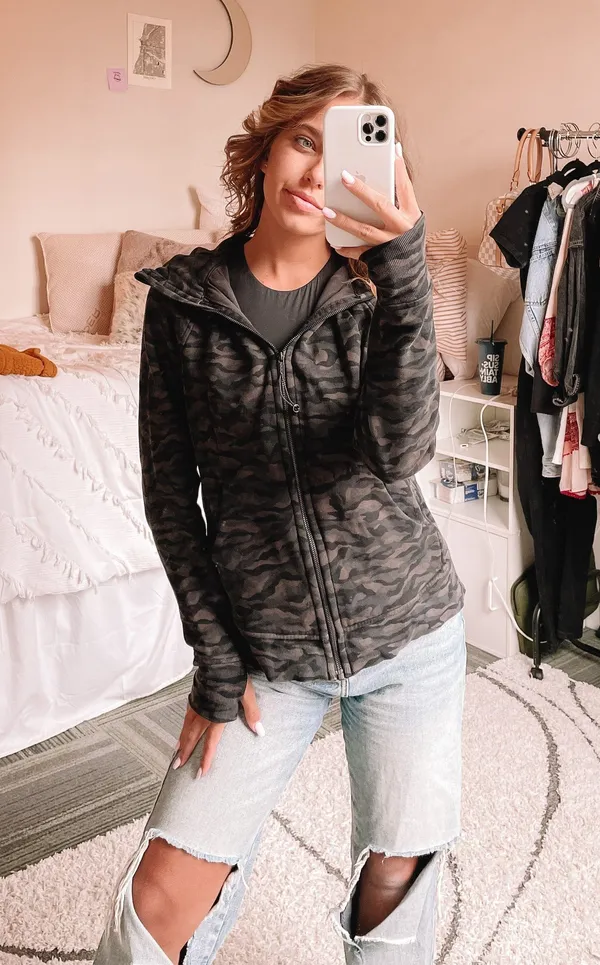 Lululemon Dark Camo Zip Up Hoodie!! - Image 11