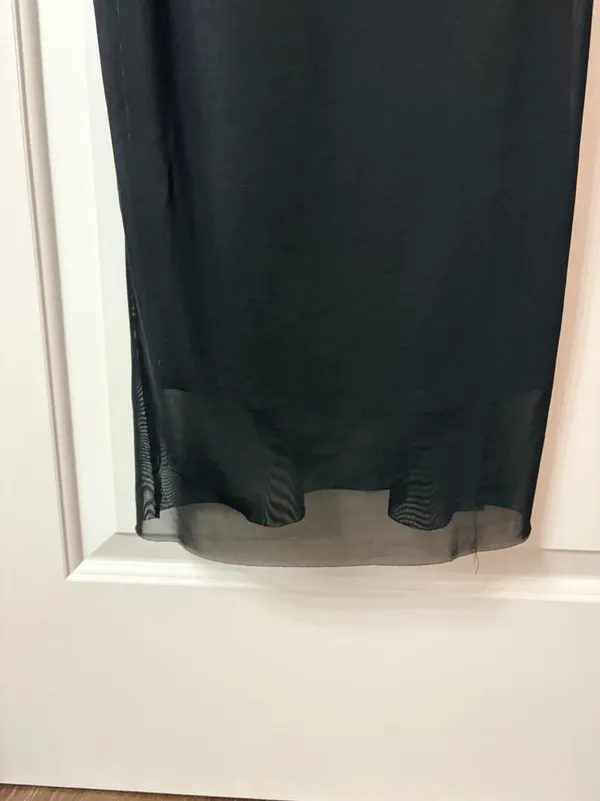 See you Monday Black Maxi Mesh Dress - Image 6