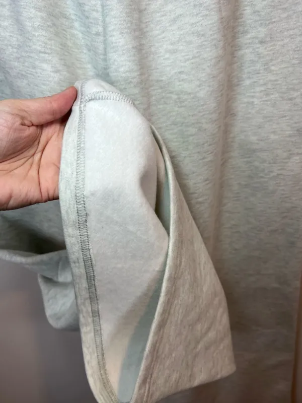 Edikted Kori Oversized Wide-Leg Sweatpants Gray Melange Pocket Fleece NEW Medium - Image 14