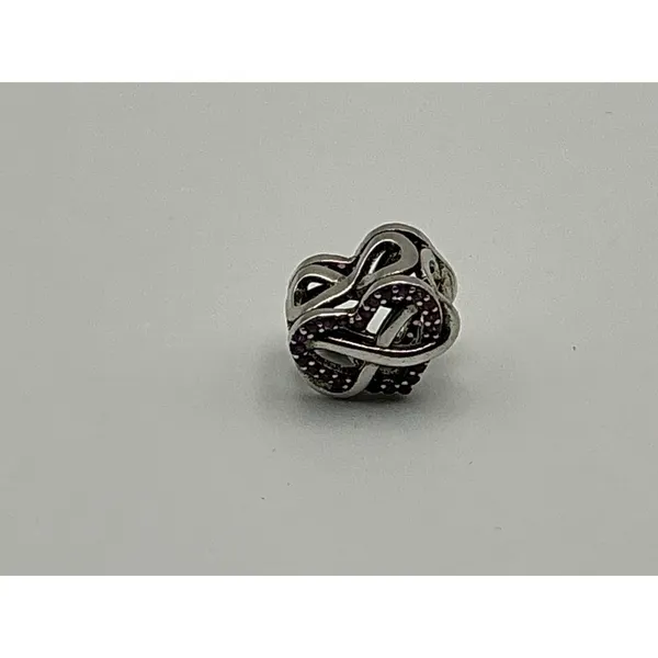 Pandora Infinity Love Knot Charm Pink CZ Sterling Silver S925 ALE - Image 2