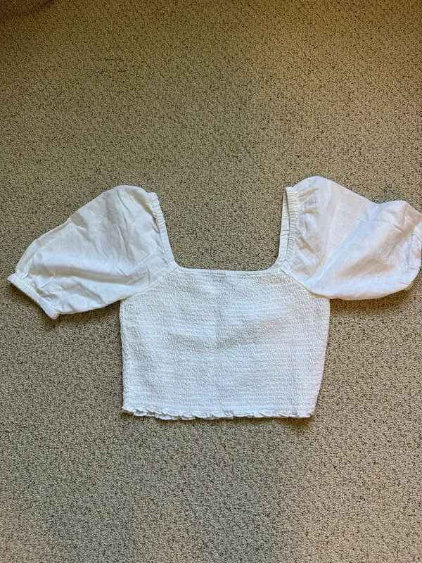 American Eagle White Top Crop - Image 2