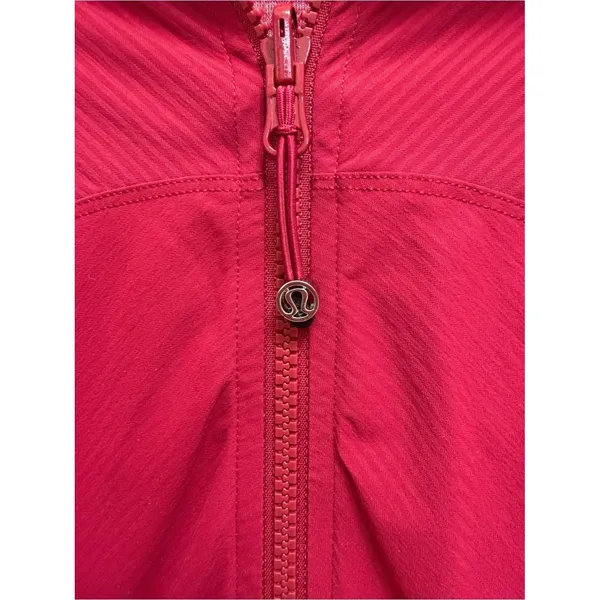 Lululemon In Flux Jacket Reversible Full Zipper Hooded in Cranberry Red Size 6 - Image 11