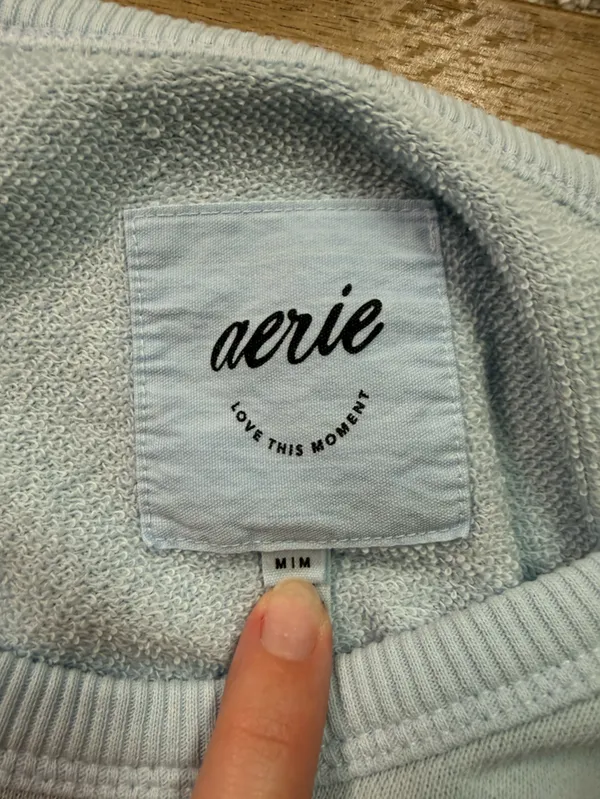Aerie Summer Daze “Lets Go Coconuts” Beachy Scoop-Neck Cotton Sweatshirt Sz Med - Image 5