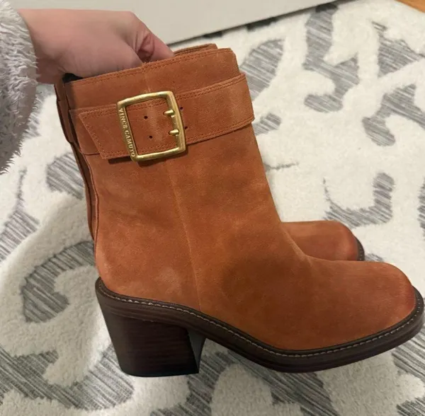 Bembonie Bootie in Warm Caramel Suede Size 9.5 NEW - Image 4