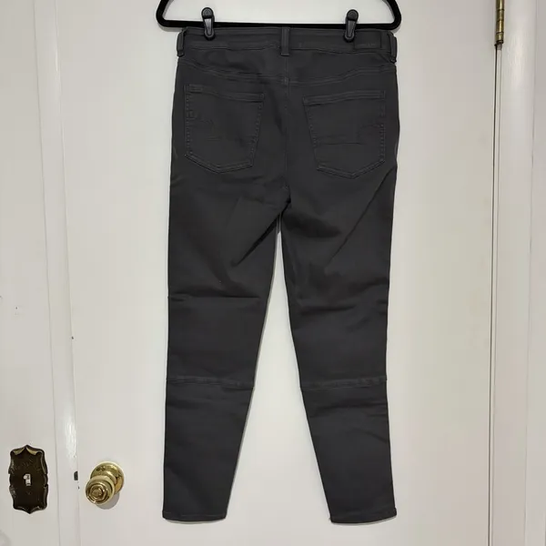 American Eagle AE High Rise Jegging Next Level Stretch Dark Gray Size 10 Utility - Image 5