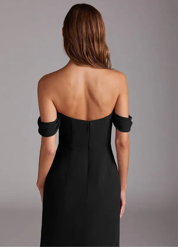 ✨Azazie Black A-Line Off the Shoulder Chiffon Convertible Sz A2 Dress✨ - Image 6