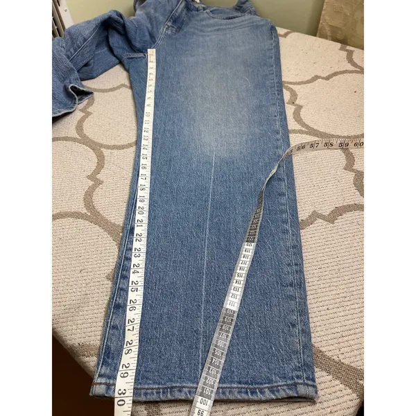 Madewell The Plus Curvy 90’s Straight Blue Jeans, size 14W, DM784, high-rise - Image 8